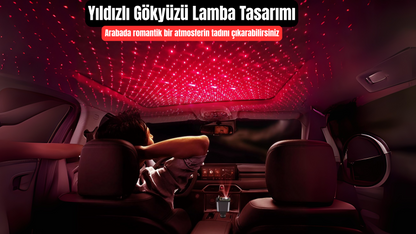 Tavan Aydınlatmalı 4N1 Araç içi Çift Yönlendirici Hızlı Şarj